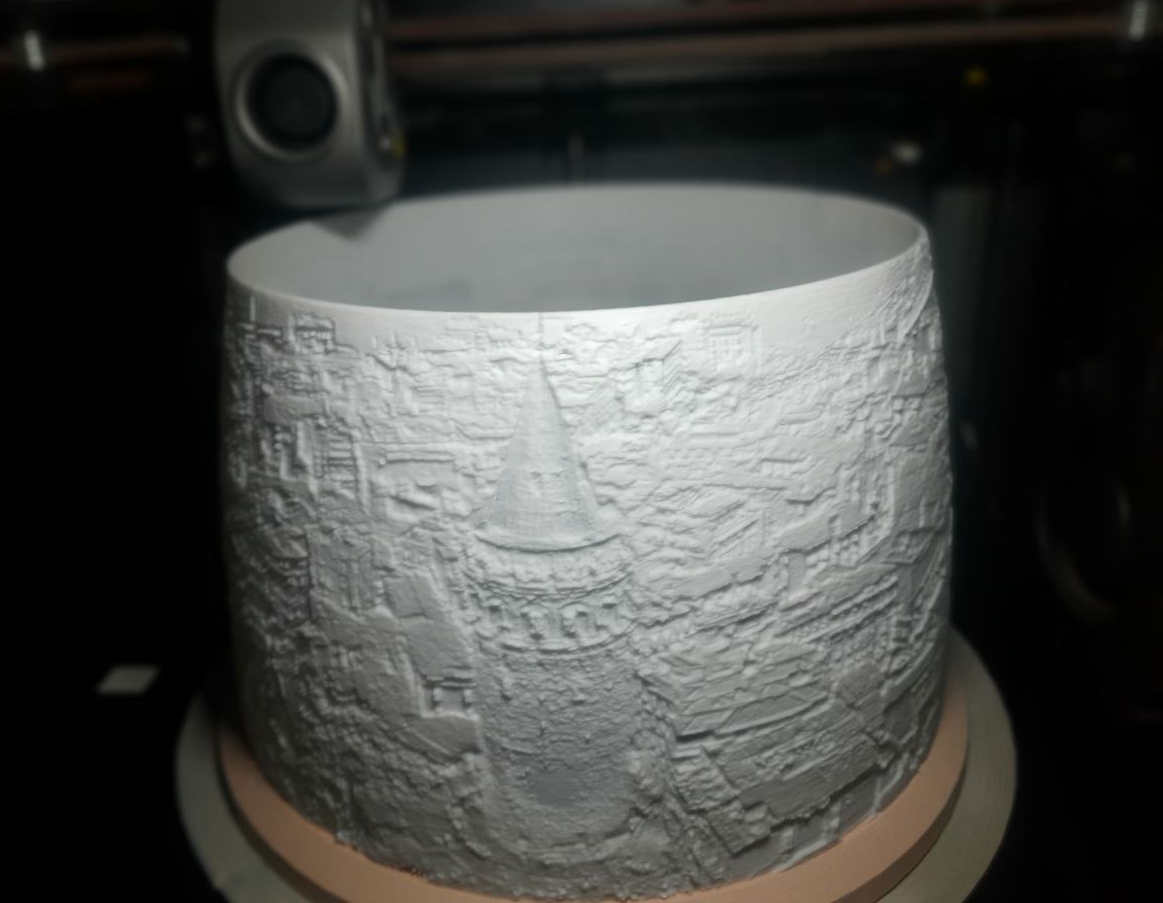 Istanbul Lithophane Lamp - 3D printed sites silhouette